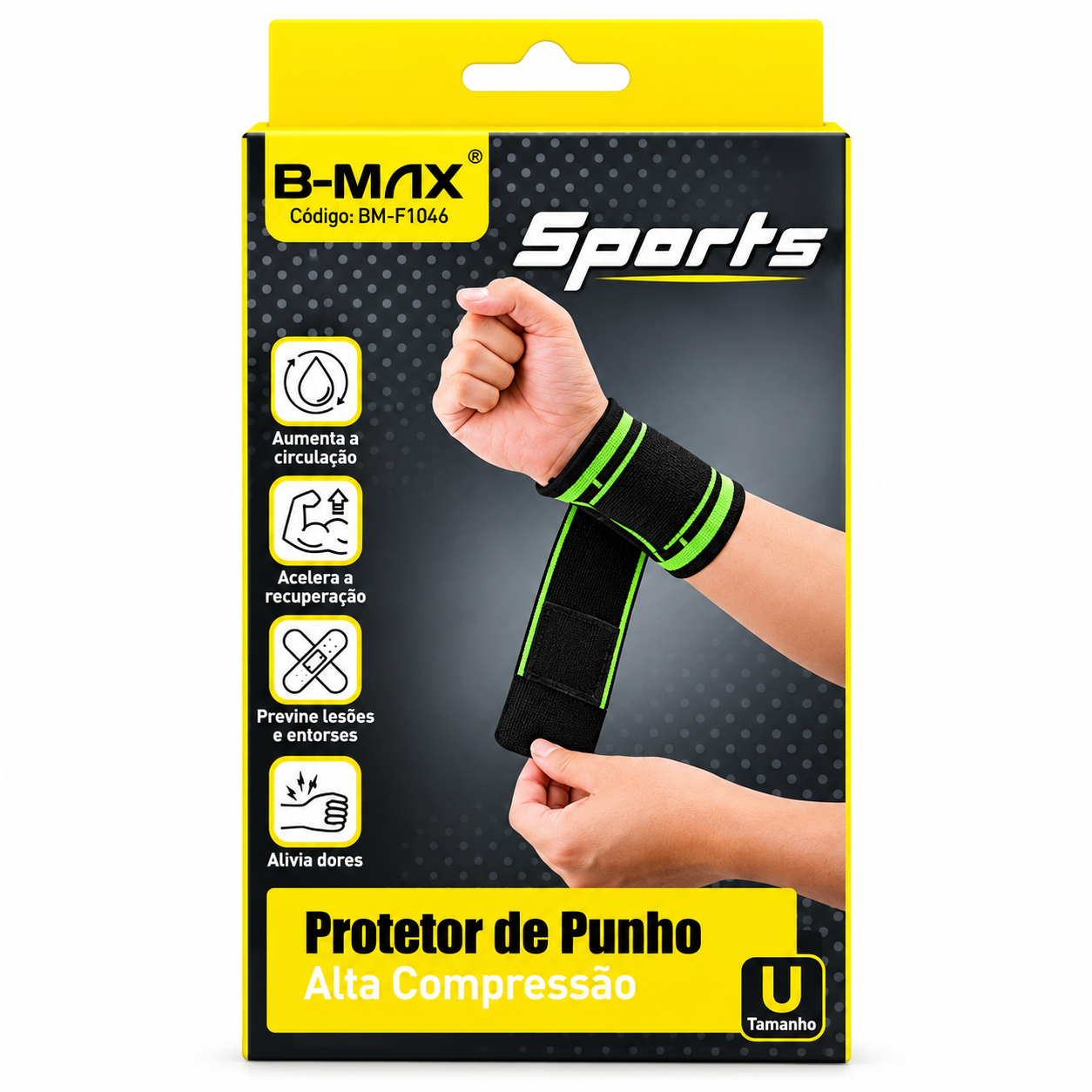 Protetor de Punho Alta Compressão B-MAX